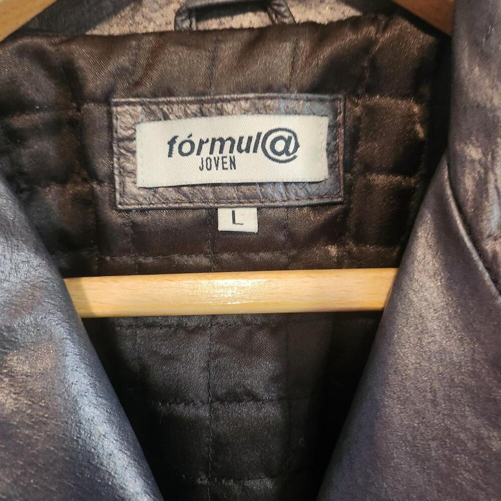 Formula brown leather jacket - Picture 3 of 5